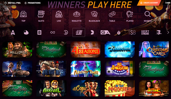 Classic slot machines in casino Casinonic